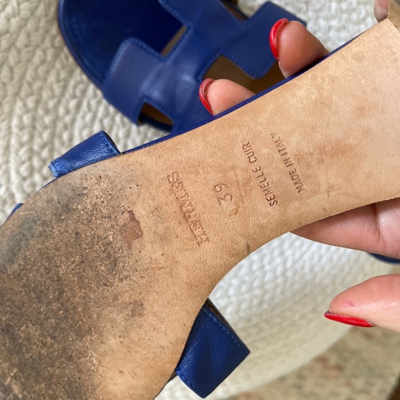 Hermes Oran royal blue sz 39 Authentic - Picture 2 of 6